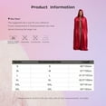 thumbnail image 5 of Mufeng Men's Renaissance Medieval Viking Lord Cloak Knight Warrior Hooded Long Cape Vampire Robe Navy Blue M, 5 of 5