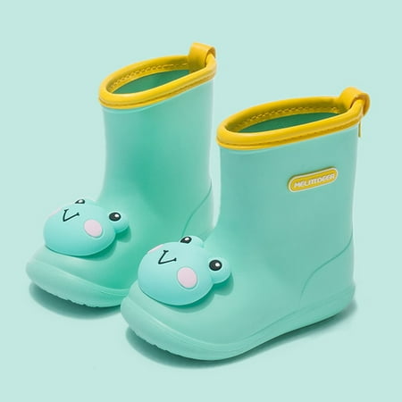 

〖Roliyen〗Toddler Shoes Bootsnon-Slip Girls Shoes Infant Rain Boys Kids Pvc Toddler Baby Waterproof Baby Shoes