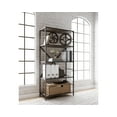 thumbnail image 2 of Signature Design by Ashley Freedan Urban Farmhouse 5 Tier Bookcase, Dark Gray & Black, 2 of 9