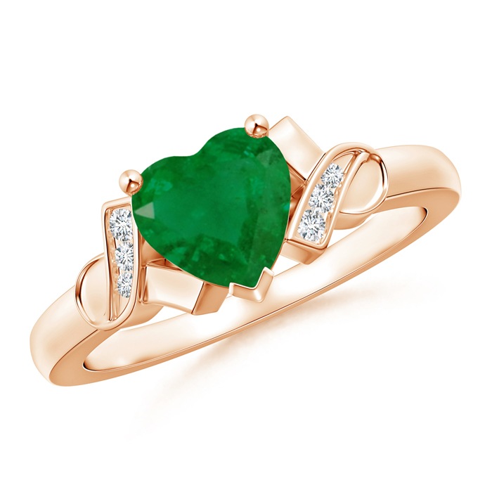 14Kt Gold Emerald Heart Ring