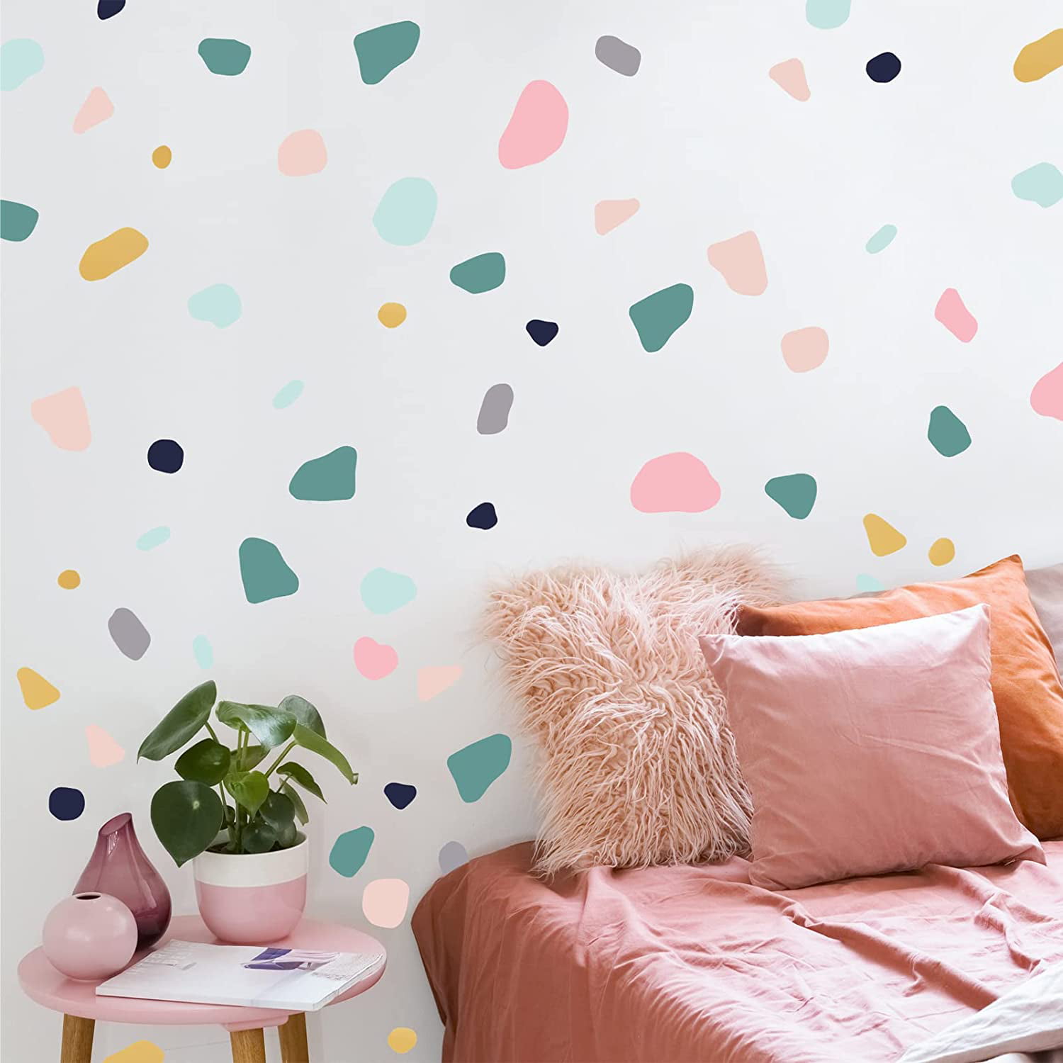 Gold Polka Dot Decal A polka in the room 2.5 Dot sticker Kids wall decoration gift baby room decal Removable wall paper Polka Dot Wall Decal 