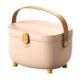 thumbnail image 1 of Oval Plastic Medicine Storage Box Double Layer Multi-Grid Large Capacity Organizer for Home Dorm Pink, 1 of 4