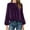 Purple women's long sleeve crop top a1, variant on Women's Long Sleeve Crop Top Round Neck Pleated Blouse Elegant Casual Basic Solid Vacation Fashion Tops, Orange L