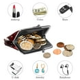 thumbnail image 4 of Snowflake Premium Slim Wallet with Microfiber Material and Zinc Alloy Jaws - 4.3x4.7 inches/11x12 cm Compact Coin Purse for Men and Women, 4 of 7