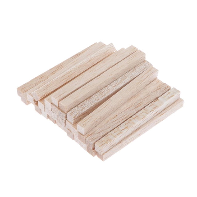 300x Placas de madera sin terminar Suministros de artesanía de madera Material de construcción de madera 60x5x5mm