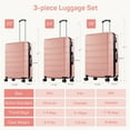 thumbnail image 5 of 28 Inch Luggage Suitcase with TSA Lock, Lightweight Hardside Rolling Suitcase with Spinner Wheels, Expandable Lightweight Luggage, Pink, 5 of 8