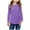 Purple, variant on Girls Casual Tunic Tops Knot Front Long Sleeve Loose Soft Blouse T-Shirt Size 4-13,Hot Pink,8-9 Years