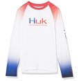 thumbnail image 1 of Kids' Standard Double Header Long Sleeve Shirt +Sun Protection, Flare- a, X-Large, 1 of 2