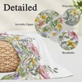 thumbnail image 2 of Spring Floral Pillow Covers, Linen Long Throw Pillow Case, Watercolor Flower Eucalyptus Leaves Botanical Holiday Pillow Protector Decorative Cushion Cover for Living Room/Bedroom 16" x 24", 2 of 8