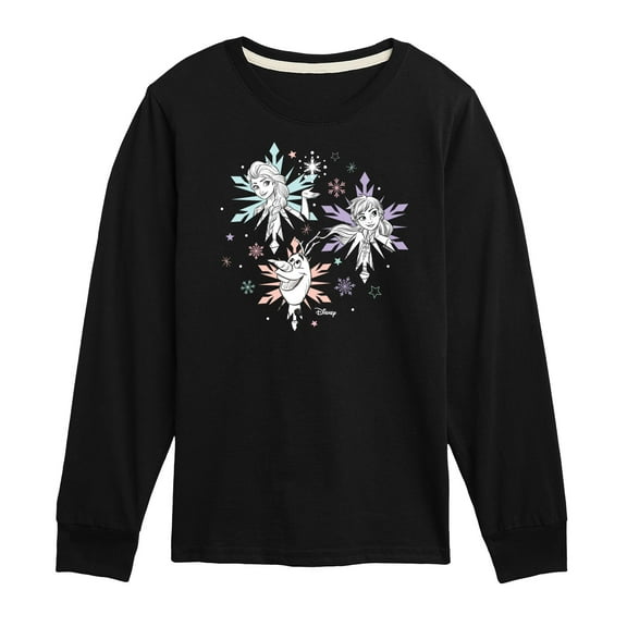 Frozen 2 - Anna Elsa Olaf Snow - Toddler And Youth Long Sleeve Graphic T-Shirt