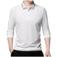 thumbnail image 2 of Blusa y camisa de manga larga con cuello vuelto para hombre, pijama deportivo para el hogar, camiseta de color liso, blusa deportiva de poliéster para hombre, 2 of 5