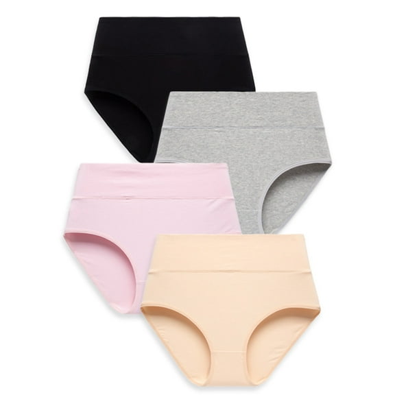 OSFVNOXV 4 Pack Hipster Panties for Women Seamless Breathable Nylon Stretch Brief Lace Trim Everyday Underwear