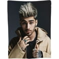 thumbnail image 3 of Blanket Zayn Malik Soft and Comfortable Warm Fleece Throw Blankets Yoga Blankets Beach Blanket Picnic Blankets Gift for Dorm room office decor Sofa Bed Camping Travel All Season, 3 of 6