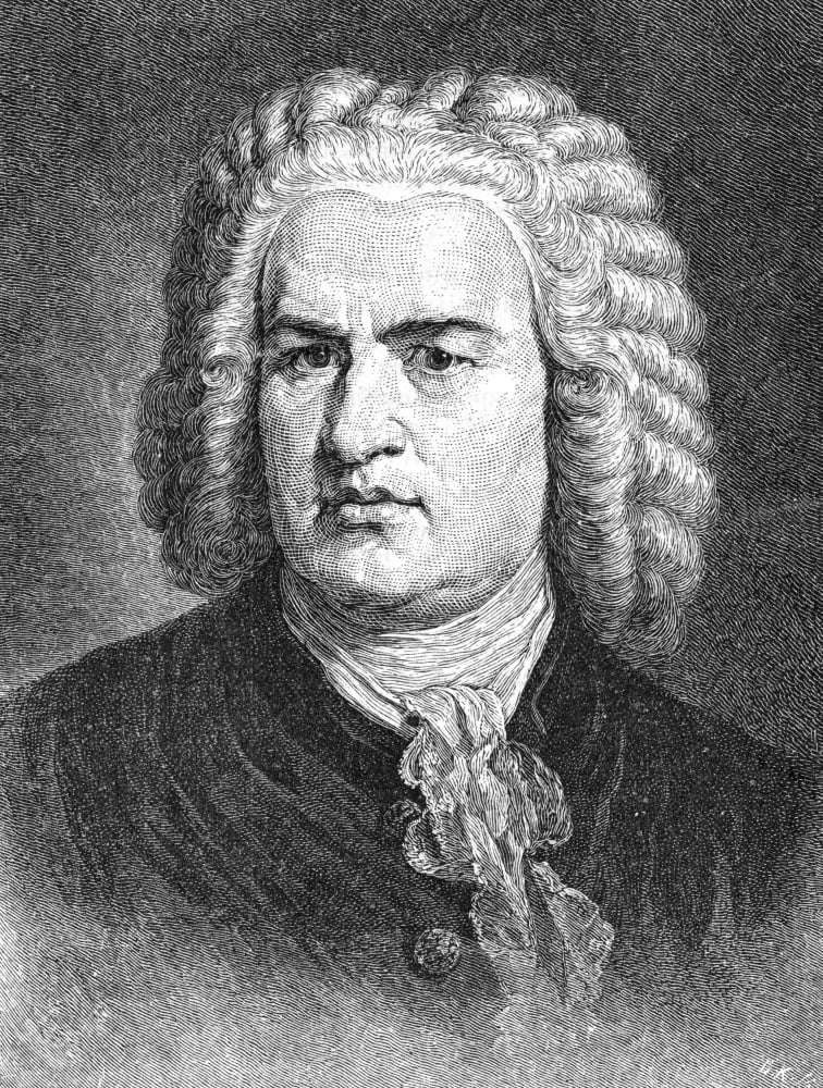 Stretched Canvas Art - Johann Sebastian Bach /N(1685-1750). German ...