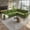 King Grass Green, variant on FFH 88.2" Sectional Sofa with Pull Out Bed, Convertible Sleeper Sofa, 5 Seater Chenille Couch for Living Room, Beige
