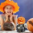 thumbnail image 4 of 1PC Halloween Miniature Pumpkin Figurines Mini Resin Pumpkin Ghost Ornaments Fairy Lighted Halloween Garden Adornments Pumpkin Doll with LED Lights for Outdoor Home Garden Decoration, 4 of 5