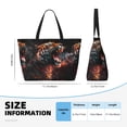 thumbnail image 2 of Large Beach Bags Water-resistant Sandproof - Cool Tiger Cute Beach Tote Bags for Women with Zipper, 2 of 6