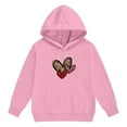 thumbnail image 3 of WOYY Girls Casual Outfits Leopard Heart Print Hoodie Sweatpants Set Fashion Kids Clothes, Sizes 2-13, 3 of 5