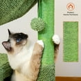 thumbnail image 6 of Pefilos 39" Cactus Cat Tree Tower with Sisal Covered Scratching Post, Cozy Condo with Fluffy Balls, Indoor Cat Condo for Multiple Cats, Green, 6 of 7