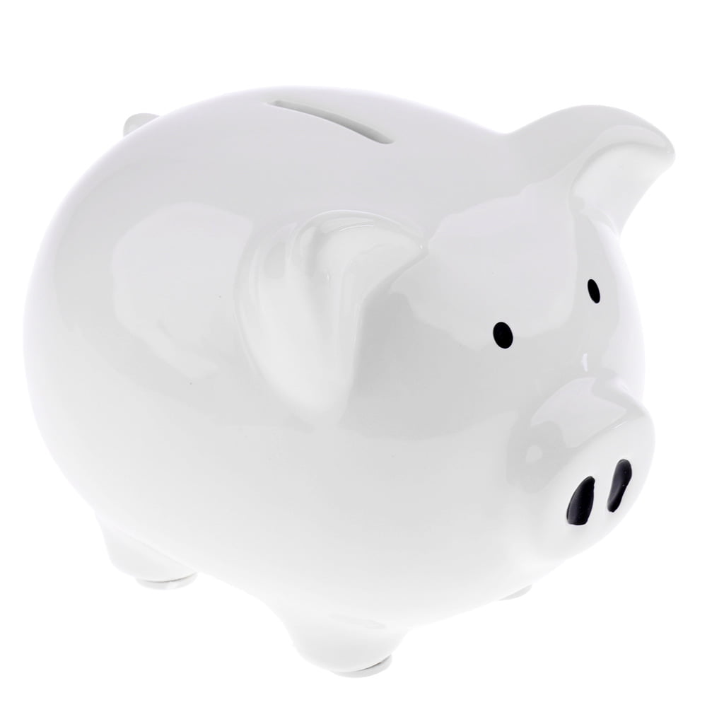 Ceramic Blue My First Piggy Bank Kids Fund Savings Pot Childrens Cash Coin Box 