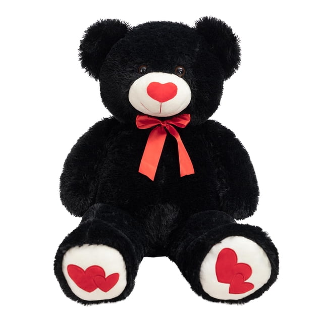 Peluche con forma de oso de peluche HollyHome, 90 cm, con corazón rojo