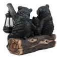 thumbnail image 2 of Ebros Beacon Of Happiness Black Bear Family Welcome Sign Statue Solar LED Light, 2 of 6