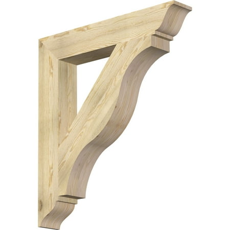 

Ekena Millwork 6 W x 38 D x 42 H Funston Traditional Rough Sawn Bracket Douglas Fir