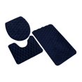 thumbnail image 2 of Soumake 3 Pcs/Set Bathroom Floor Mat Non-slip Super Absorbent 3D Thickened Tufted Fall Winter Thermal Insulation Floor Carpet Toilet Cover Pad, 2 of 8