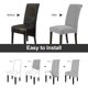 thumbnail image 5 of Juego de 4 fundas elásticas para sillas, fundas elásticas extraíbles para sillas de comedor, fundas para sillas para hotel, ceremonia, banquete, cocina,, 5 of 5