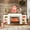 70", White & Brown(with LED Lights & Red Brick Fireplace), variant on Electric Fireplace with 70" Mantel, Stacked Stone Surround with 23" Fireplace Insert, Adjustable Flame, Remote Control, White