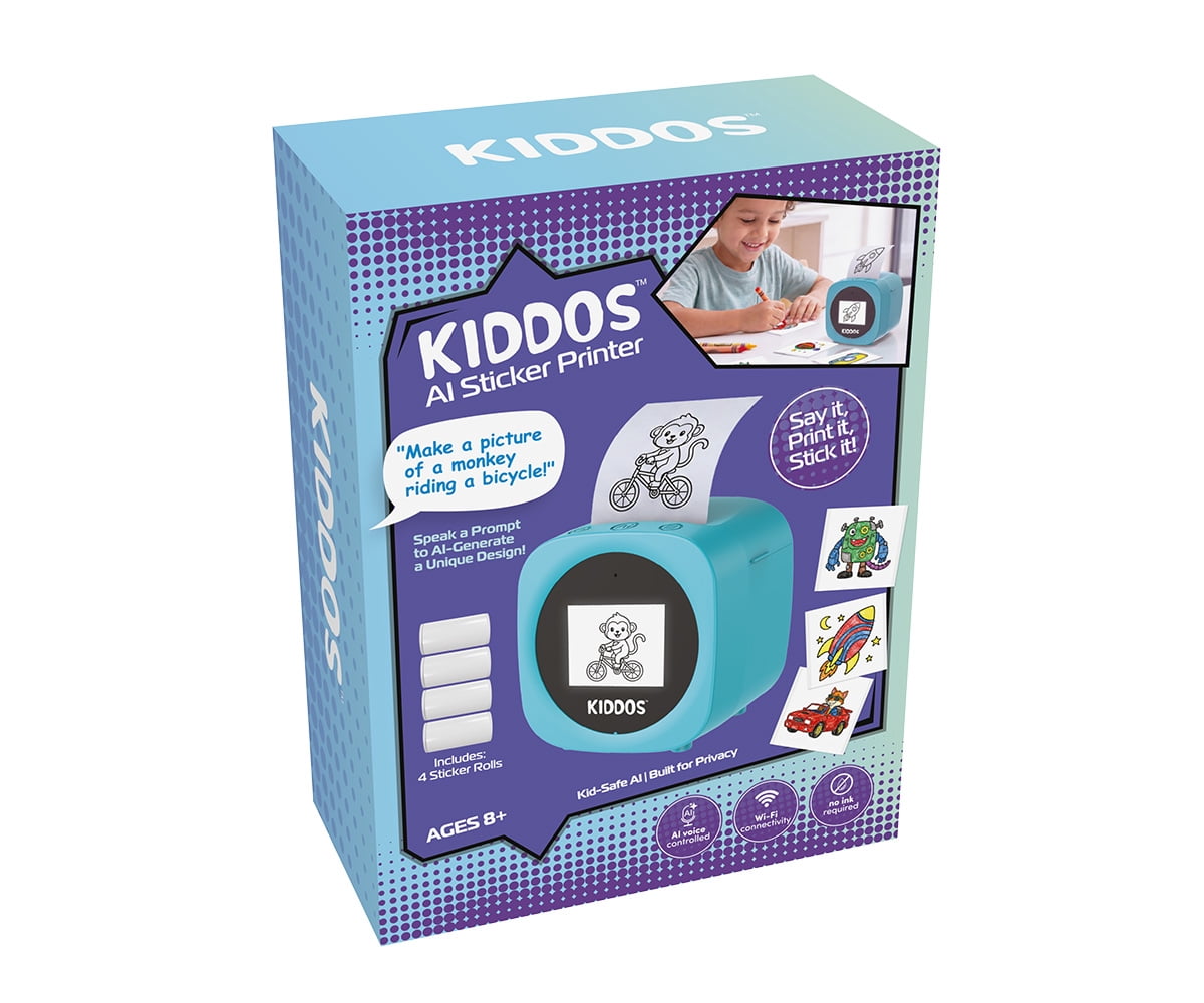 Kiddos Kids AI Sticker Printer – Voice-Controlled Mini Printer & Sticker Maker Machine with App Connectivity