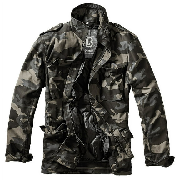 Brandit M65 Classic Field Jacket - Dark Camo, Outdoors Military Quilted Lined Jacket (S)