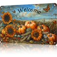 thumbnail image 1 of Funny Garden Decor Fall Pumpkin Welcome Vintage Metal Signs Garden Tin Sign for Home Outdoor Wall Decor 12×16 Inch, 1 of 5