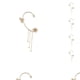 thumbnail image 2 of Jumpingount Clip de oreja para mujer, flor, borla, reemplazo galvanizado, diamantes de imitación decorativos, pendiente de mujer, adorno de Oro a la derecha 10piezas, 2 of 6