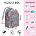 thumbnail image 4 of Boho Folk Ethnic Mandala Canvas School Backpack, Abstract Sacred Meditation Daypack with Artistic Cultural Ornament Pattern, 4 of 4