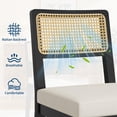 thumbnail image 4 of Yeshouse juego de 2 sillas de comedor de ratán, estilo rústico francés, respaldo de ratán y patas de madera, diseño moderno de mediados de siglo, ideal para comedor, cocina, dormitorio o sala de estar, 4 of 7