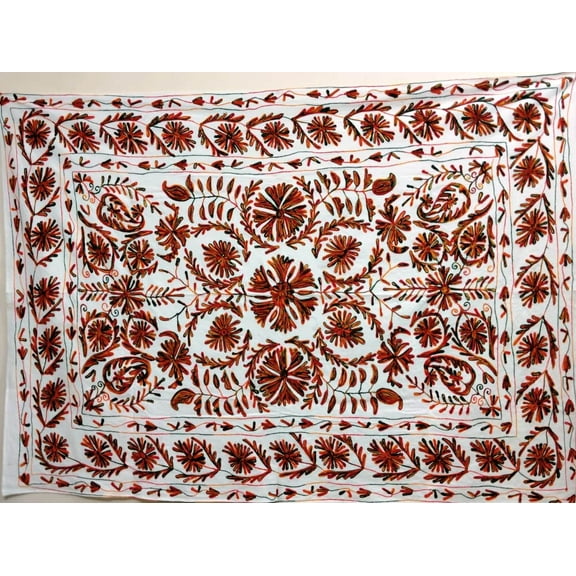 SUZANI EMBROIDERED COOTON BEDSPREAD