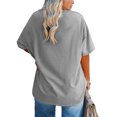 thumbnail image 2 of Ruanyu Women's Plus Size V Neck T Shirts Summer Half Sleeve Oversized Tees Casual Loose Fit Tunic Tops, 2 of 5
