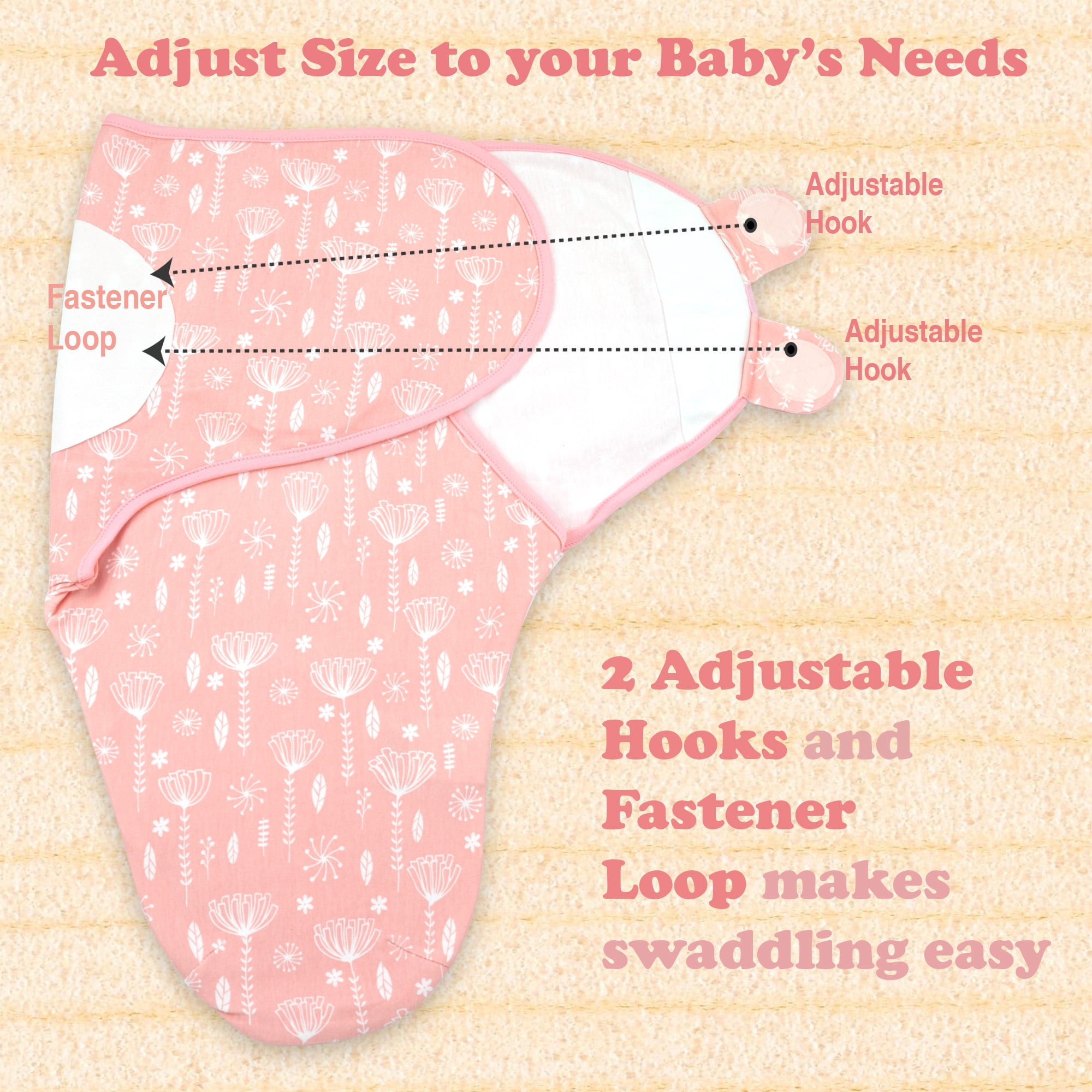 Bublo Baby Preemie Swaddles 4-7 lbs - 3-Pack Premature Babies Swaddle Sleep Sack - Organic Cotton - Premature Infant Sleeping Sack - Easy Adjustable Baby Swaddle Blanket Wrap