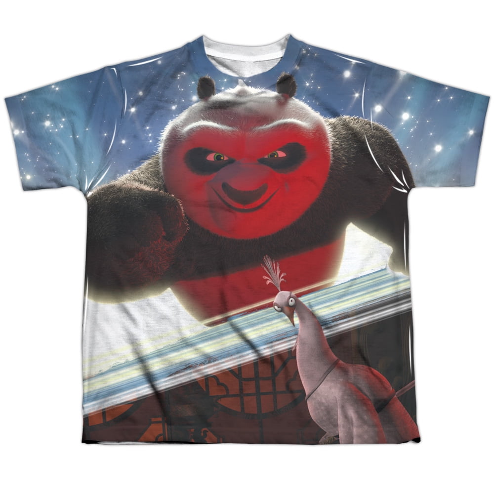 Kung Fu Panda EPIC JUMPING 2-Sided Sublimated All Over Print Poly T-Shirt