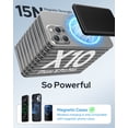 thumbnail image 5 of Magnetic Portable Charger, Magnetic Power Bank 5000mAh with USB-C, Slim Wireless Battery Pack compatible for iPhone 17/16/15/14/13 Series, Black, 5 of 9