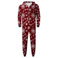 thumbnail image 2 of Odeerbi Christmas Onesie Pajamas for Family Holiday Sleep Jumpsuit Long Sleeve Family Christmas Pajamas Matching Sets Dad Printed Loungewear Jumpsuit Sleepwear Xmas PJs Set Red, 2 of 8