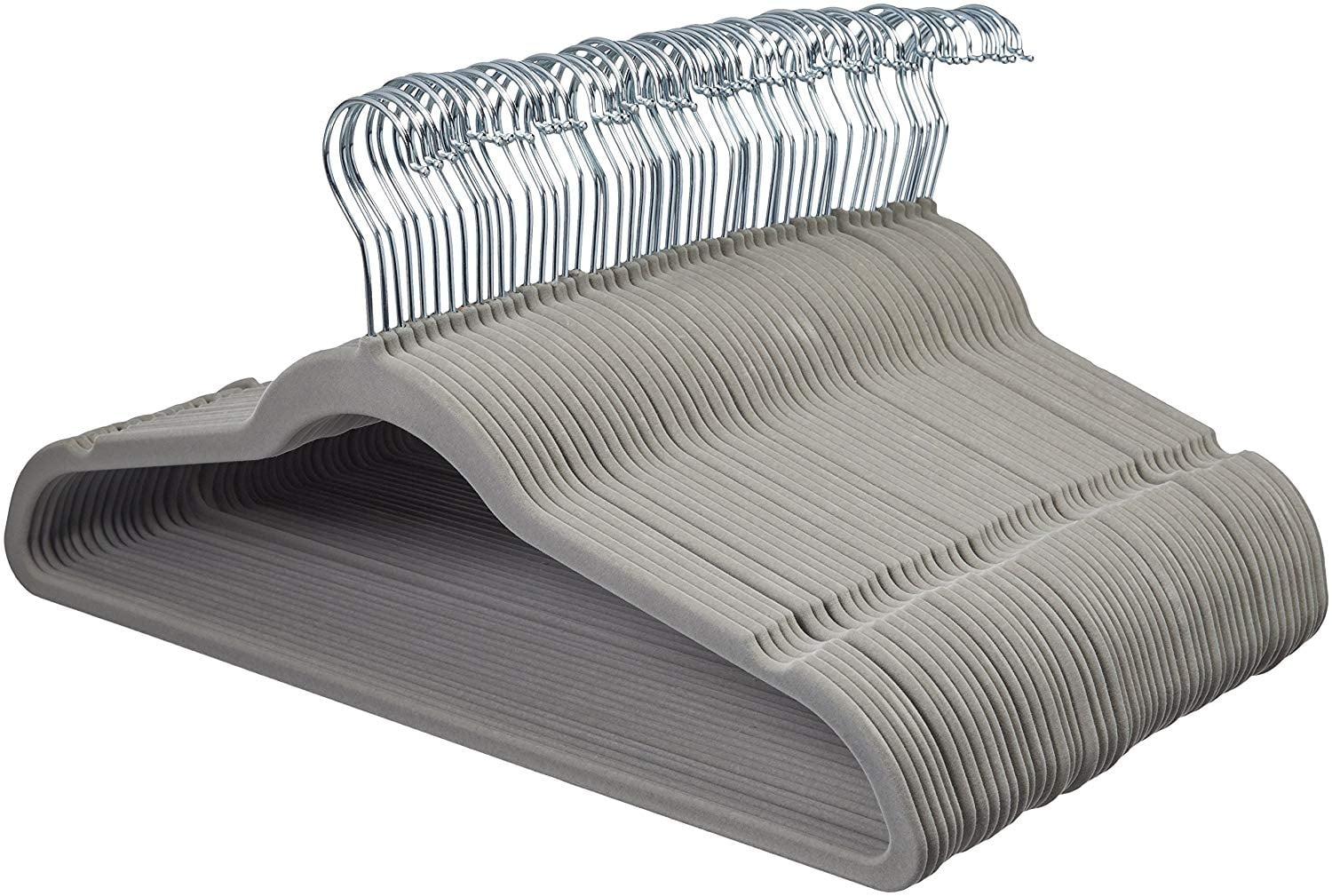Photo 1 of ****USED*** AmazonBasics Velvet Suit Clothes Hangers, 18-Pack, Gray