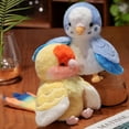 thumbnail image 5 of Kawaii Cockatiel Budgerigar Monk Parakeet Hand Puppet Bird Soft Stuffed Toy Doll Parrot Cosplay Plush Doll Educational Baby Toys, 5 of 14