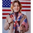 thumbnail image 4 of CBC Crown USA Flag Themed Square Scarf 35" x 35", 4 of 5