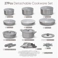 thumbnail image 2 of Juego de 27 utensilios de cocina de cerámica antiadherentes, juego de ollas y sartenes antiadherentes, utensilios de cocina no tóxicos, asas desmontab, 2 of 7