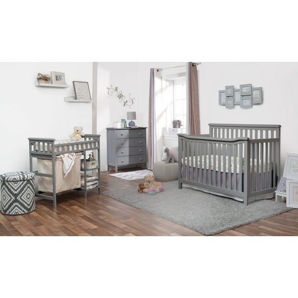 Sorelle Palisades Room In A Box Grey Crib Dresser And Hamper Walmart Com Walmart Com