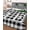 Black, variant on Quilts Queen Size Bedding Set, Black White Checkered Reversible Summer Quilt 3 Pieces, Farmhouse Buffalo Plaid Botanical Lightweight Bedspreads Coverlets with 2 Pillow Shams for All Seasons
