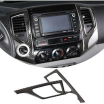 TINKI 2 Pcs for Toyota Tacoma 2011 2012 2013 2014 2015 Soft Carbon Fiber 3D Sticker Center Air Conditioning Vent Frame Trim Cover Interior Car Accessories