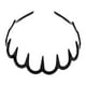 thumbnail image 5 of Diadema de plástico con ondas para mujer, peine para el pelo, pinza para los dientes, 11 cm Negro, 5 of 7